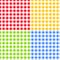 Set of Green, Blue, Red and Yellow Checkered