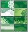 Set of Green Business Cards