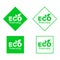 Set of green ECO stickers. Eco Friendly Environment