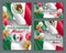 Set of greeting cards Viva La Independencia Mexico