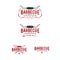 Set of grill and barbecue badges, stickers, emblems