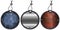 Set of Grunge Circular Metal Tags - 3 items