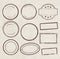 Set of grunge templates for rubber stamps on old paper ba