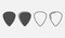 Set of guitar pick icon isolated on white background. Vector illustration
