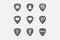 Set of guitar plectrums with Zen and relaxation related icons