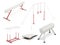 Set of gymnastic equipment on white background. 3d rend