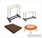 Set of Gymnastics Equipment on White Background