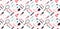 Set hairdresser tools and accessories collection beauty salon concept seamless pattern