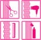 Set of hairstyling icon