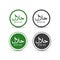 Set of halal logo design vector illustration. Halal food emblem certificate tag. Food product dietary label on white background