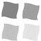 Set of Halftone curved squares isolated on the white background.