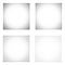 Set of Halftone squares isolated on the white background. Collection of halftone effect dot patterns. Rectangle black illustration