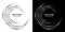 Set of Halftone vortex circle frame dots logo. Circular swirl design elemen. Incomplete round border Icon. Vector