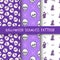 Set of halloween seamless pattern print design