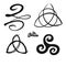 Set of hand-drawn Celtic symbols