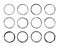 Set hand drawn circle line sketch set. Circular scribble doodle round circles for message note mark design element