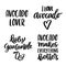 Set of hand drawn lettering phrases