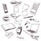 Set of hand drawn objects for business people.