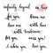 Set of hand drawn phrases about love: in love, i adore you
