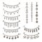 Set of hand drawn vector garlands