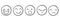 Set of handdrawn doodle Emoticons. Emoji social network reactions icon vector