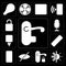 Set of Handle, Heating, Blind, Remote, Plug, Voice control, Unlock, editable icon pack