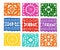 Set of handmade colorful paper cut party bunting flags for Dia de los Muertos, Mexican Day of the Dead holiday