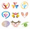 Set of Hands Icons / Collection Decorative Logo Elements