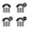 set of handset button set icon. Element of phone for mobile concept and web apps icon. Glyph, flat icon for website design and