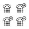 set of handset button set icons. Element of phone icons for mobile concept and web apps. Thin line icons for website design and de