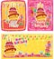 Set of Happy Birthday cards