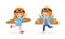 Set of Happy Children boy and girl Playing toy plane cardboard, Little cute kid in an astronaut costume, Portrait of funny child