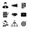 Set of Head Hunter icons - handshake, resume