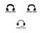 Set of Headphone earphone icon logo vector design