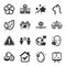 Set of Healthcare icons, such as Face attention, Leaf, Medical drugs symbols. Vector