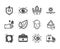 Set of Healthcare icons, such as Medical drugs, First aid, Health eye. Vector