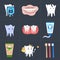 Set healthy tooth perfect smile toothpaste toothbrush damageteeth anti-caries protection dental care