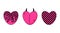 Set of Heart and love symbols. Gothic aesthetic in y2k, 90s, 00s and 2000s style. Emo Goth tattoo sticker black white