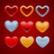 Set of hearts icons
