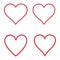 Set for hearts. Ink Brush heart. Hearts Symbols. heart icon. lovers, romance, variety, affection, happiness, love