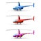 Set helicopters. White background. isolated objects.