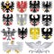 Set of heraldic german eagles