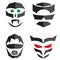 Set of hero mask. Superhero costume accessories.