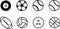 A set of high quality black and white Balls Icons