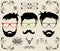 Set of hipster modern retro labels