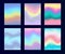 Set of holographic and iridescent rainbow textured backgrounds