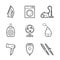 Set of home appliances and electronics icons