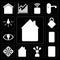 Set of Home, Plug, Smart, Cooler, Mobile, Locking, Light, editable icon pack