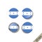 Set of HONDURAS flags round badges.