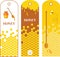 Set of honey labels, badges and design elements